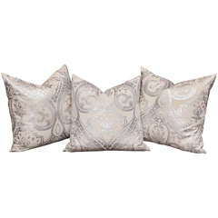 Custom-Made Hand-Painted Metallic Pillows