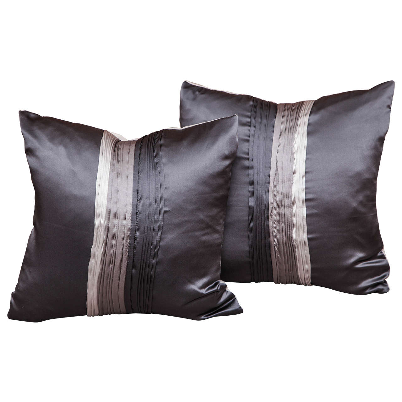 Silk Elegant Pillows with Art Deco Style For Sale