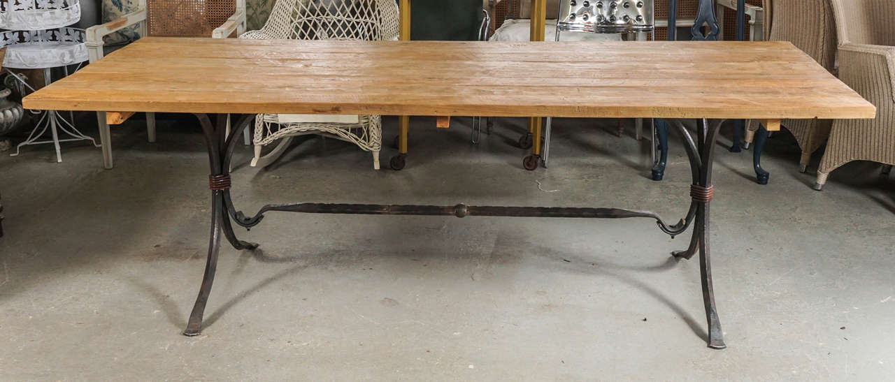 Outdoor Dining Table Base At 1stdibs, Wrought Iron Dining Table Base