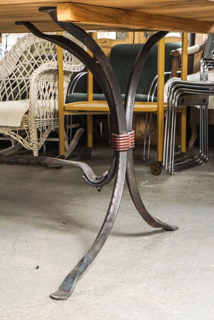 Dutch Wrought Iron Indoor or Outdoor Dining Table Base