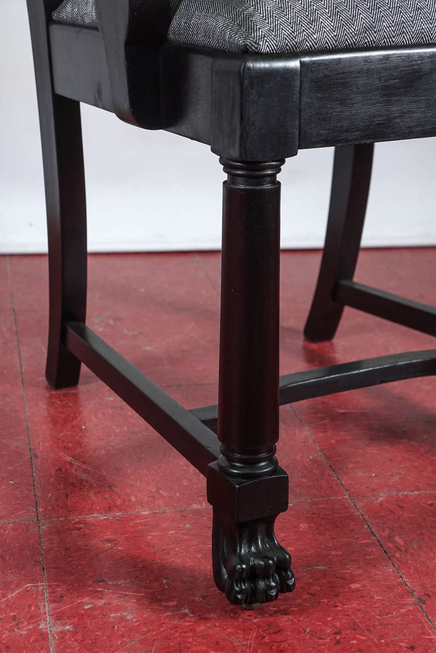 Ebonized Arts and Crafts Style Dining Chairs For Sale 1