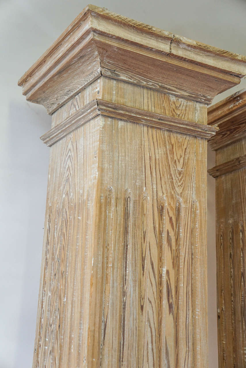 Classical Greek Pair of Antique Fluted Columns