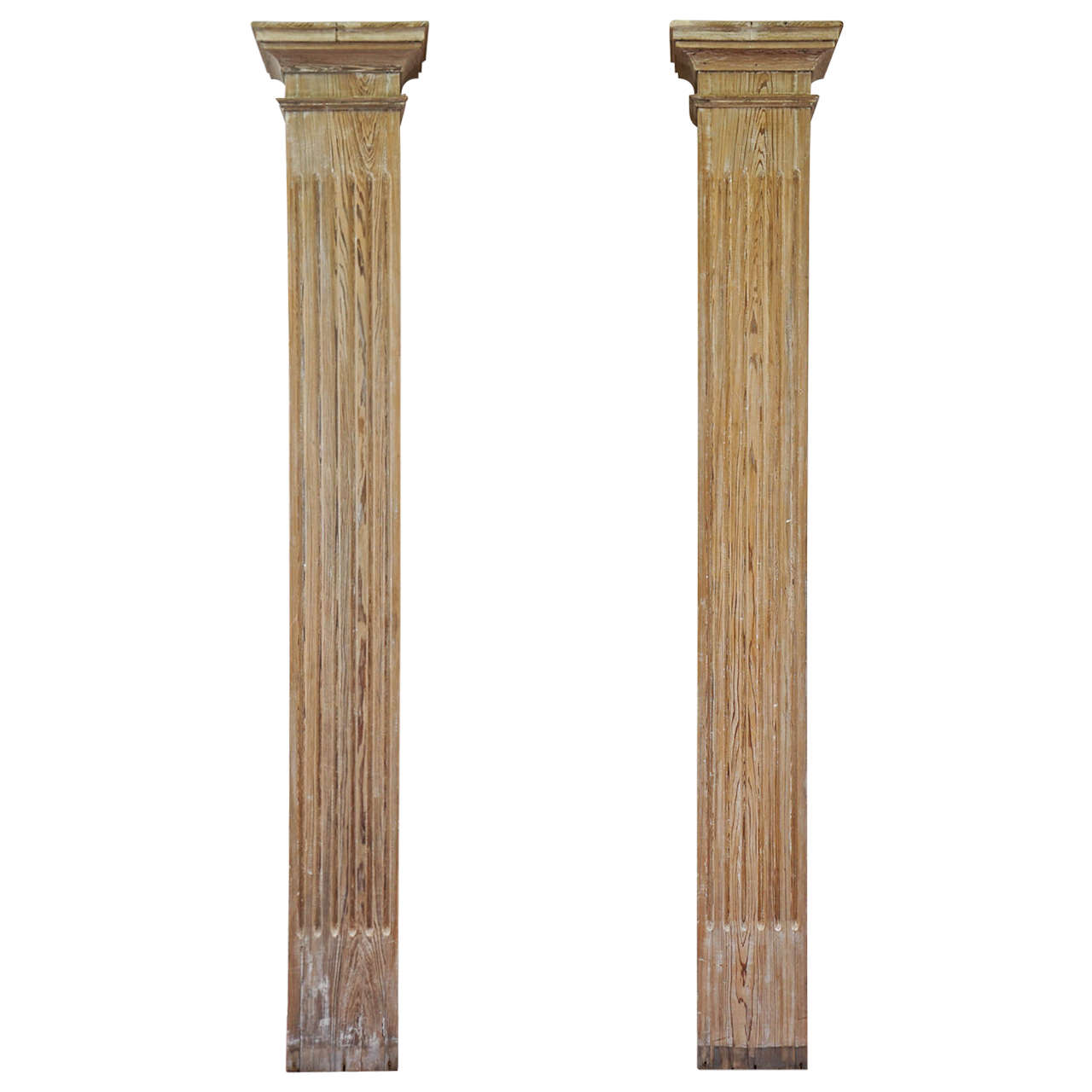 Pair of Antique Fluted Columns at 1stDibs