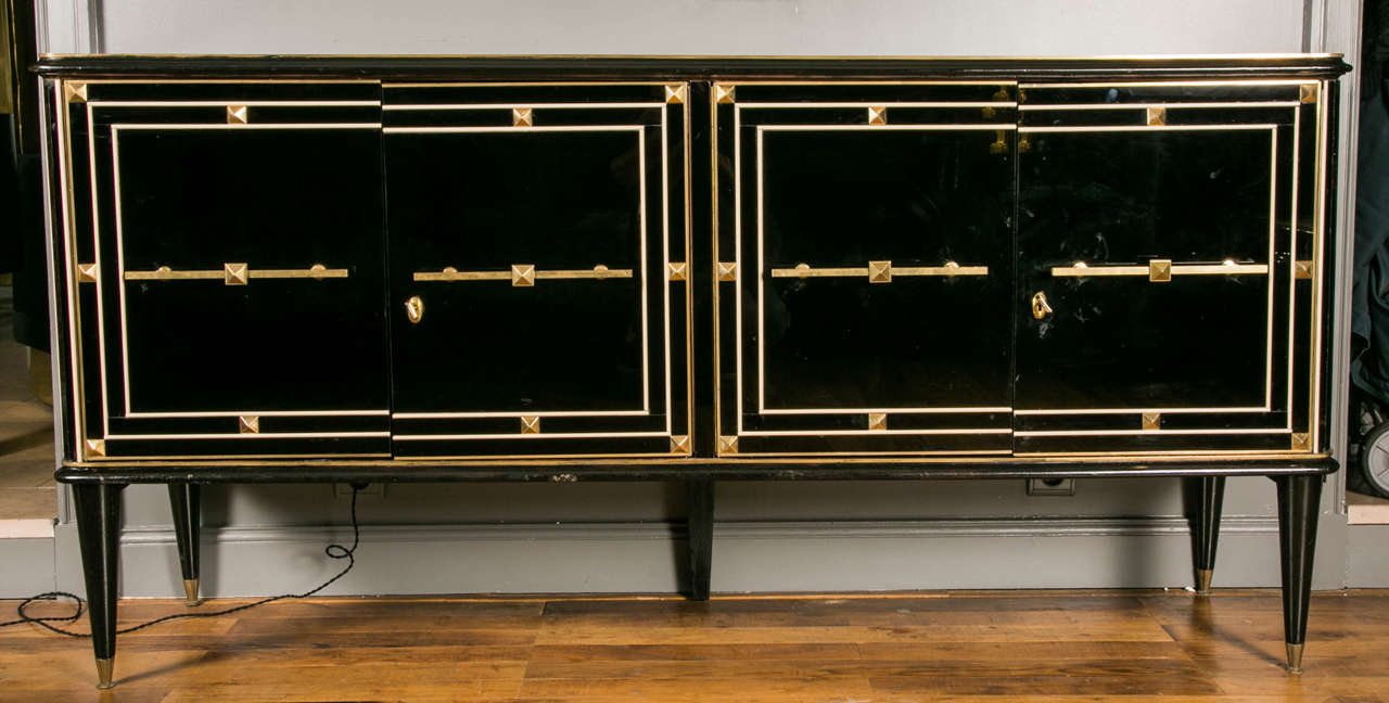 Elegant Black Mirror Buffet