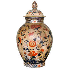 A Wonderful 18th C. Italian Chinoiserie Faience Vase Painted in Imari Pattern