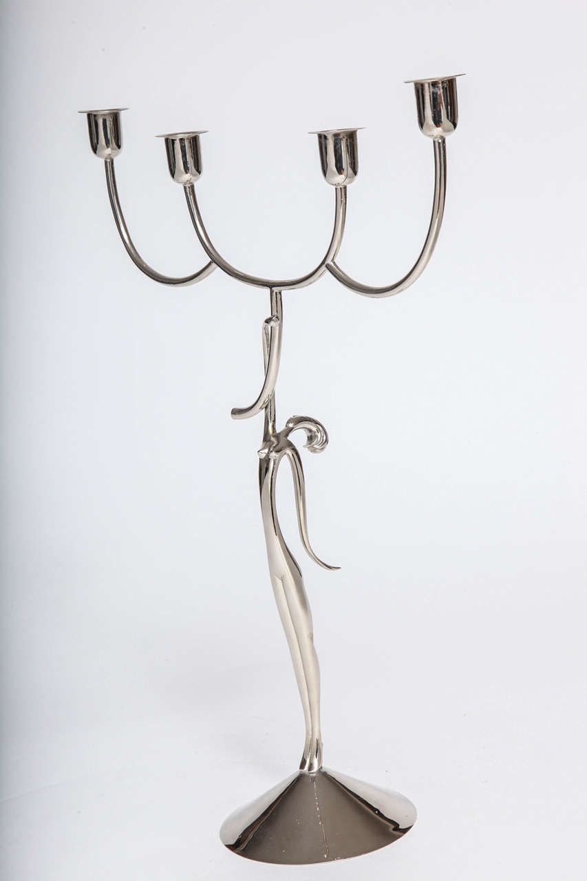 Karl Hagenauer Art Deco Candelabra, Hagenauer Werkstätte, Austria, 1928