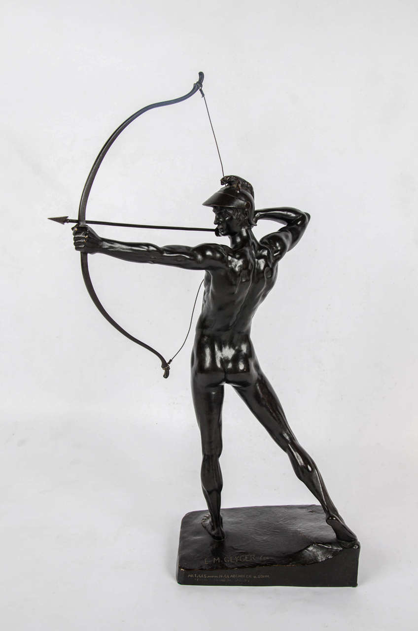 20th Century Bronze Figure by Geyger For Sale