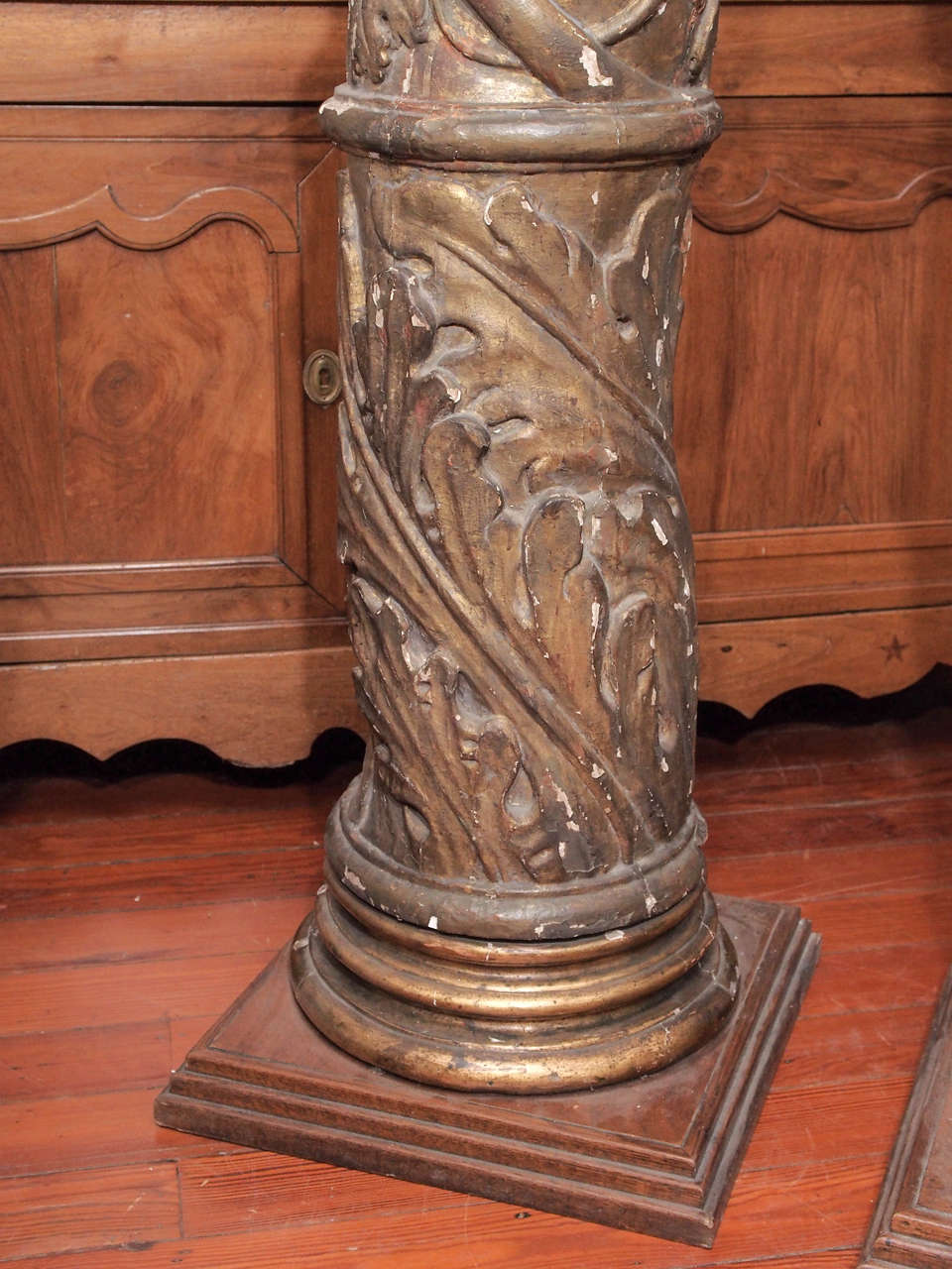 Pair of 17th Century Solomonic Columns For Sale 1