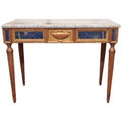 Italian Louis XVI Console Table with Lapis Lazuli Panels 3