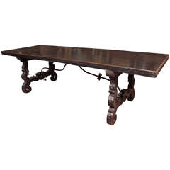 Antique Iberian 19th Century Walnut Long Table