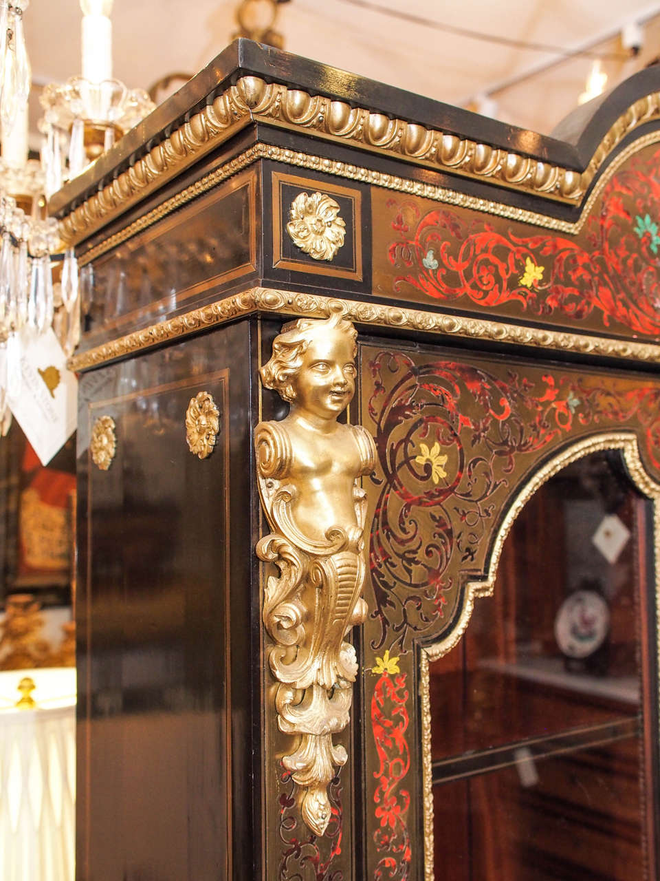 French Napoleon III Boulle Style Secretaire Bookcase 3