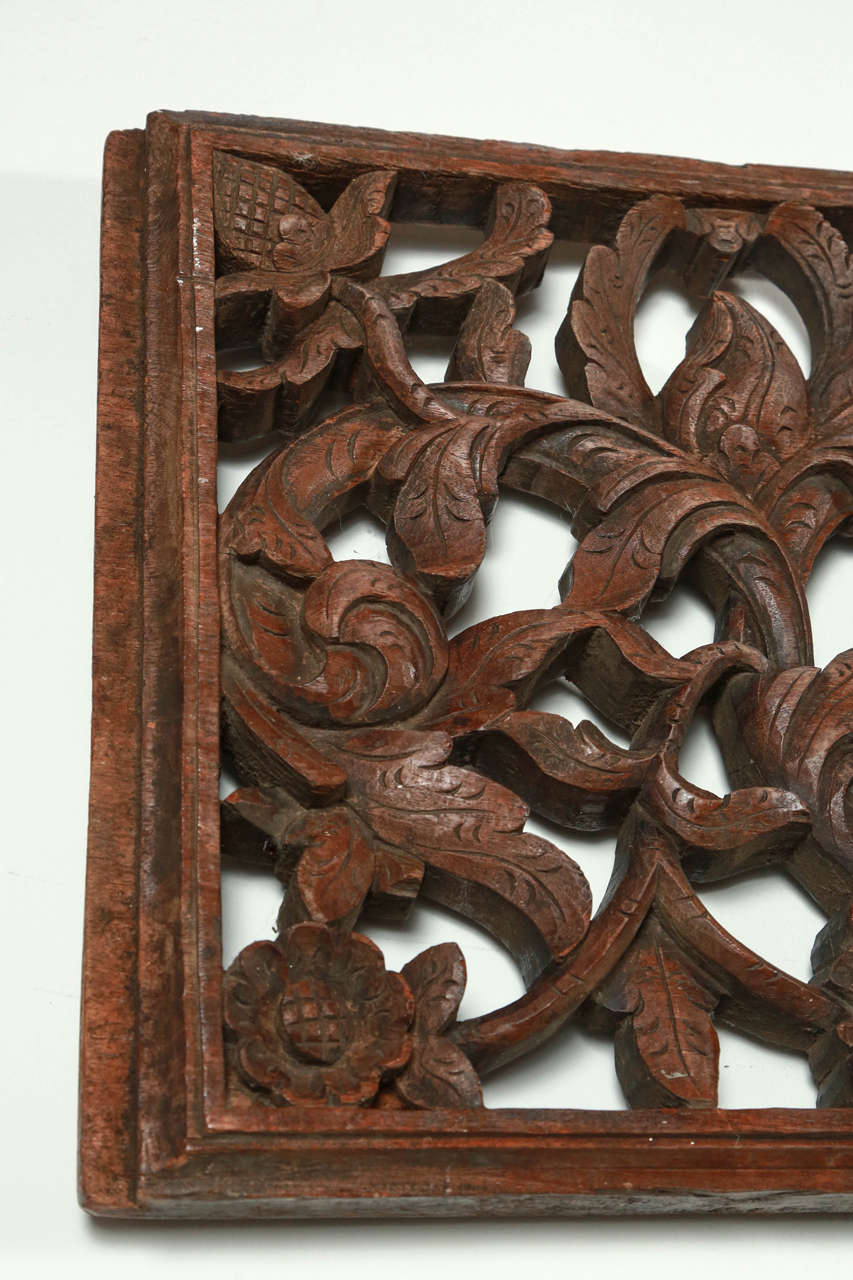 Asian Hand-Carved Wood Panel Relief 5