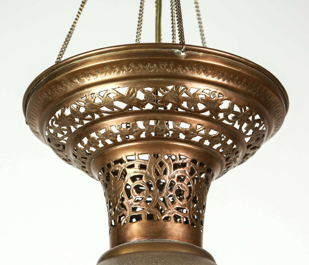 vintage brass hanging lamp
