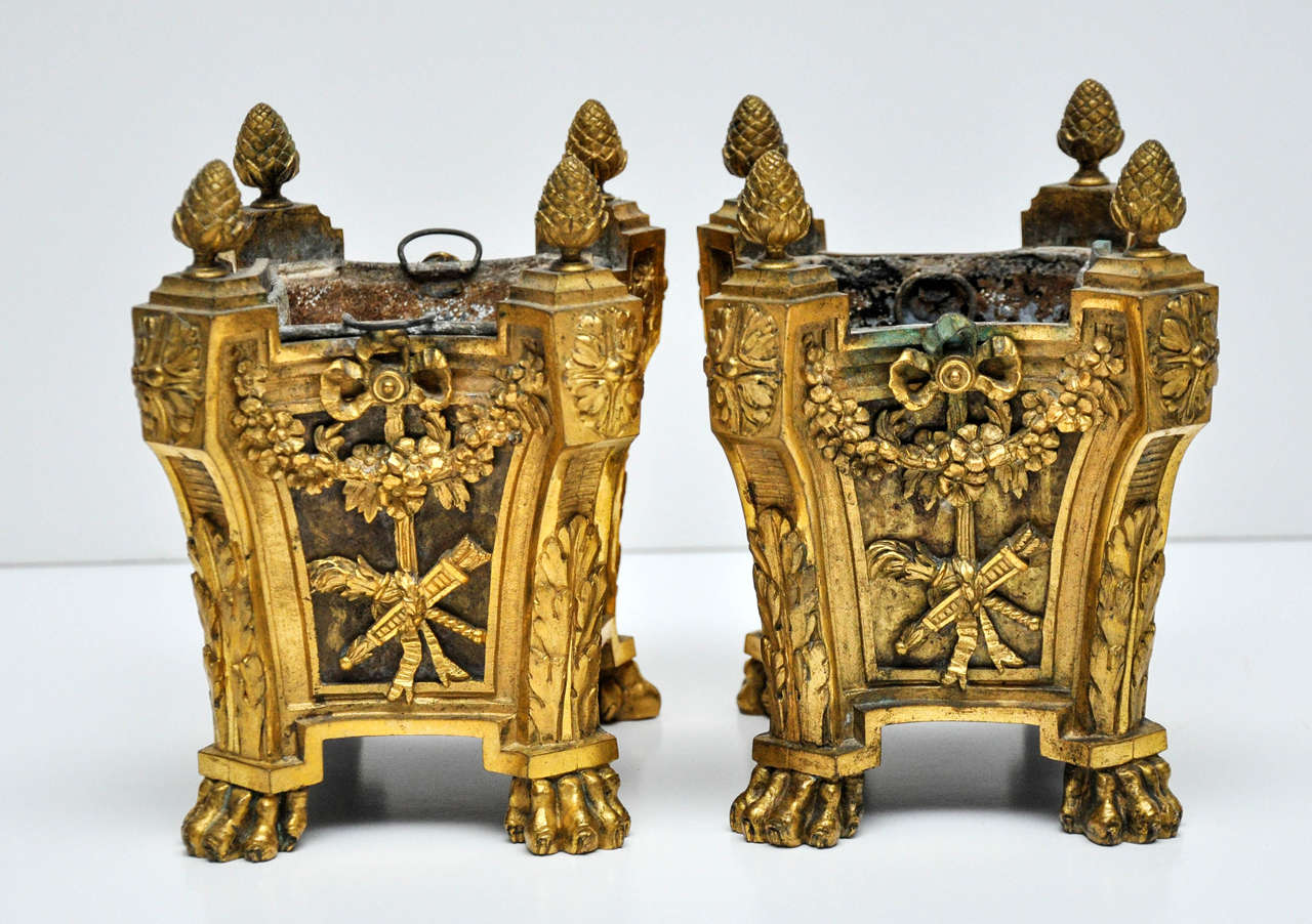 Bronze Fine Rectangular Louis XVI Jardinieres, France, circa 1760 For Sale