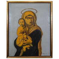 Joseph Garlock, Gold Madonna, Oil on Canvas
