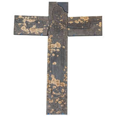 Rare Tomas Penning Crucifix Carved in Hudson Valley Bluestone, circa 1950