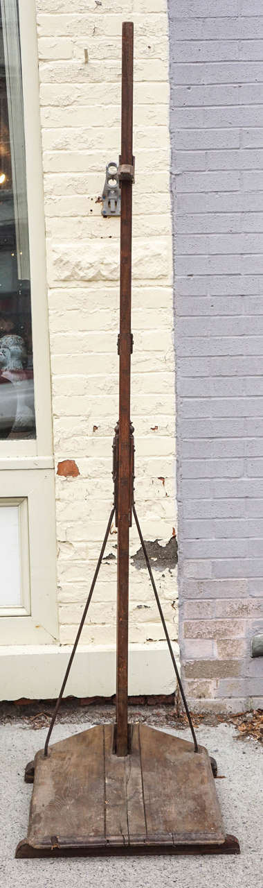 Rare somatometer 1842, measures height, which corresponds to military unit placement, cast iron plates describe all the units, dated. Great historical or decorative piece, can be used for a large painting.