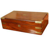 Antique Mahogany brass banded writing box