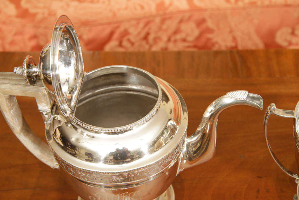 American Silver Tea Pot And Sugar Bowl For Sale 3