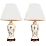 A pair of Chinese Export garnitures, 18th Century electrified A pair of Chinese Export garnitures, 18th Century electrified