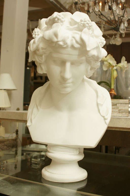 White chalk plaster bust from an Italian art school where they were used as models for students