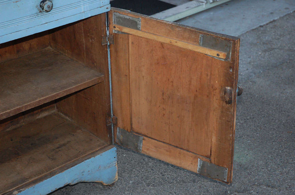 19thc Original Robin Egg Blue Pie Cupboard From The Midwest 5