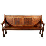 Antique Early English Settle/bench In Original Old Surface