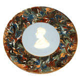 Thomas Fradley Marbleized Portrait Plate