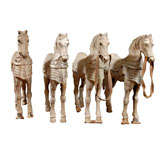 Set of (4) Aluminum Horses C. 1920's