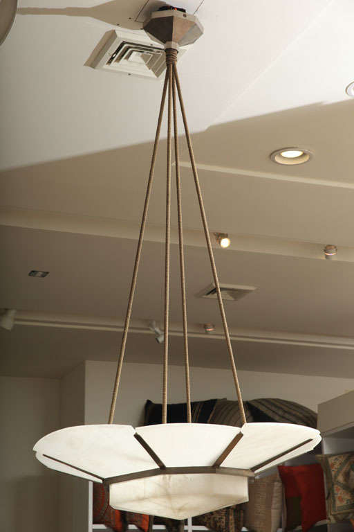 Leleu Alabaster Chandelier