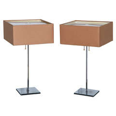 pair of exquisite Swiss Table Lamps