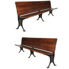 Antique pair of 19th Century folding 8' Benches