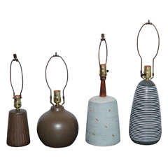 Vintage 2 small scale Martz Ceramic Lamps