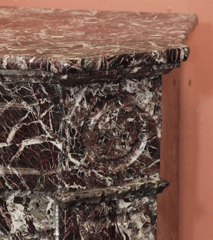 Hand-Carved Fine French Louis XVI Period Marble Mantle