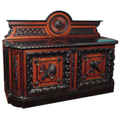Grand Carved and Ebonized Napoleon III Buffet Chasse