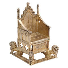 Vintage Sterling Silver - Gilt  Coronation Throne