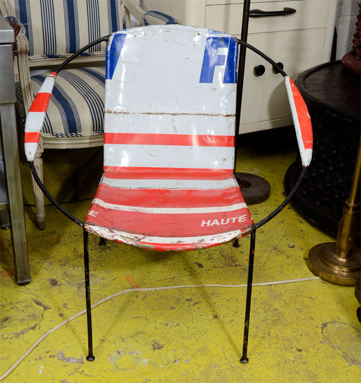 African Oil Barrel Scoop Chair