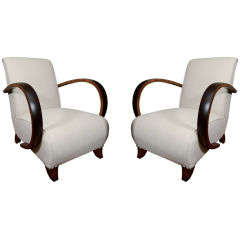 French Pair of Hoop Arm Chairs