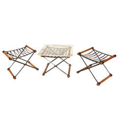 Cleo Baldon for Terra Occasional Table and Stools Vintage Cleo Baldon for Terra Occasional Table and Stools