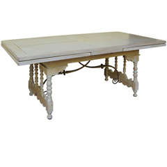 Addison Mizner Spanish Revival Dining Set, Eight Chairs and Extension-Table