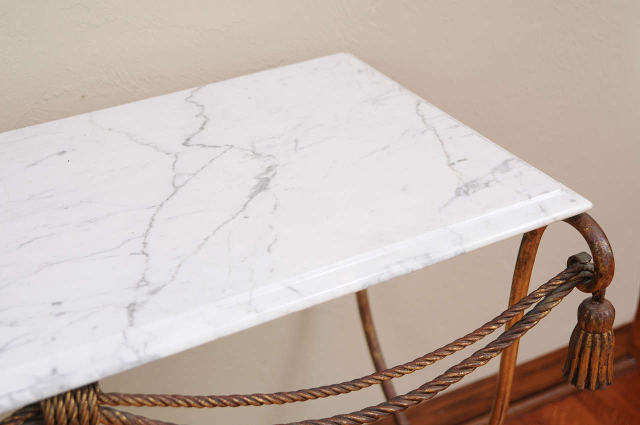 Italian Marble and Gold Gilt Console Table 6