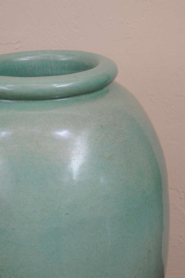 American Pair of Large-Scale Pottery Urns Attributed to Bauer Pottery, California
