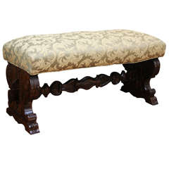 Addison Mizner Upholstered Bench