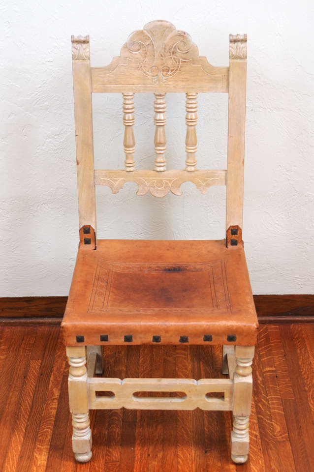 Spanish Colonial Addison Mizner Spanish Revival Dining Set with Eight Dining Chairs and Table