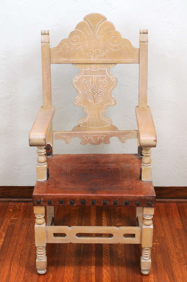 Addison Mizner Spanish Revival Dining Set with Eight Dining Chairs and Table In Good Condition In West Palm Beach, FL