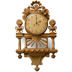 Antique A 19th C. Swedish Wall Clock