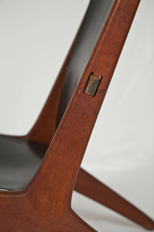 Teak Uno And Osten Kristiansson Hunting Chairs Model 204 For Sale