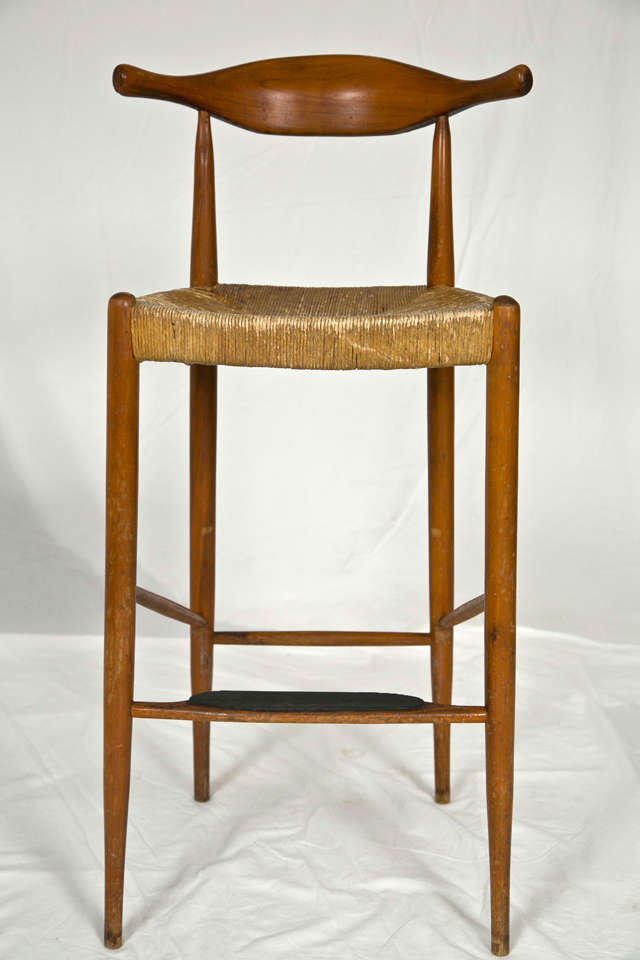Cowhorn Barstool Attributed to Hans Wegner