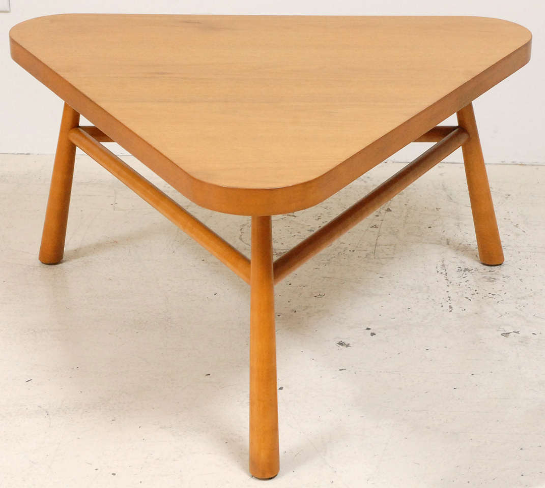 Guitar pick shaped Robsjohn-Gibbings for Widdicomb Coffee Table or side table. Bleached Walnut.