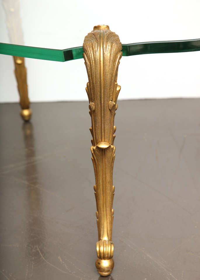 Mid-20th Century Guerin Bronze And Glass Low Table